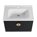 40 Inch Soft Close Doors Bathroom Vanity With Sink, And A Small Storage Shelves Bvc06328Bct Bvc07412Ltk Black Chestnut 2 1 Bathroom Wall Mounted Modern Plywood