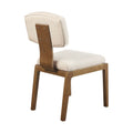 Armless Upholstered Dining Chair Set Of 2 Tan Polyester