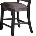 High Chair In Rustic Black Dark Gray Fabric