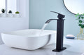 Waterfall Spout Bathroom Faucet,Single Handle Bathroom Vanity Sink Faucet Matte Black Stainless Steel