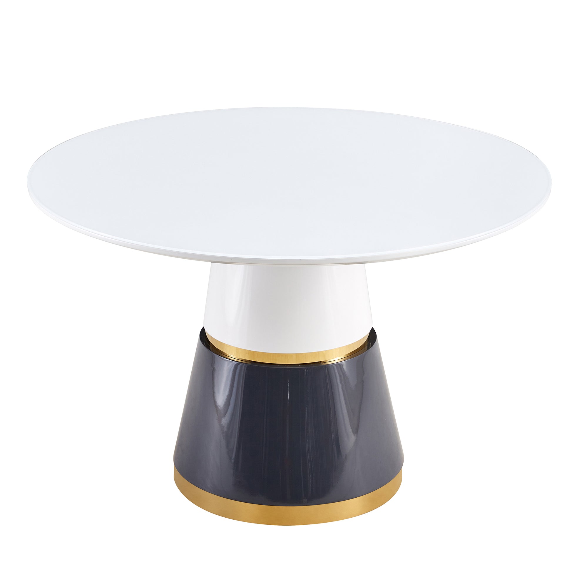 Modern Minimalist Luxury Mdf Material Circular Dining Table. Computer Desk. Game Table. Office Desk. Suitable For Restaurants, Living Rooms, Terraces, And Kitchens. 47.24''47.24''29.92 White Mdf