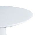 Modern Minimalist Luxury Mdf Material Circular Dining Table. Computer Desk. Game Table. Office Desk. Suitable For Restaurants, Living Rooms, Terraces, And Kitchens. 47.24''47.24''29.92 White Mdf