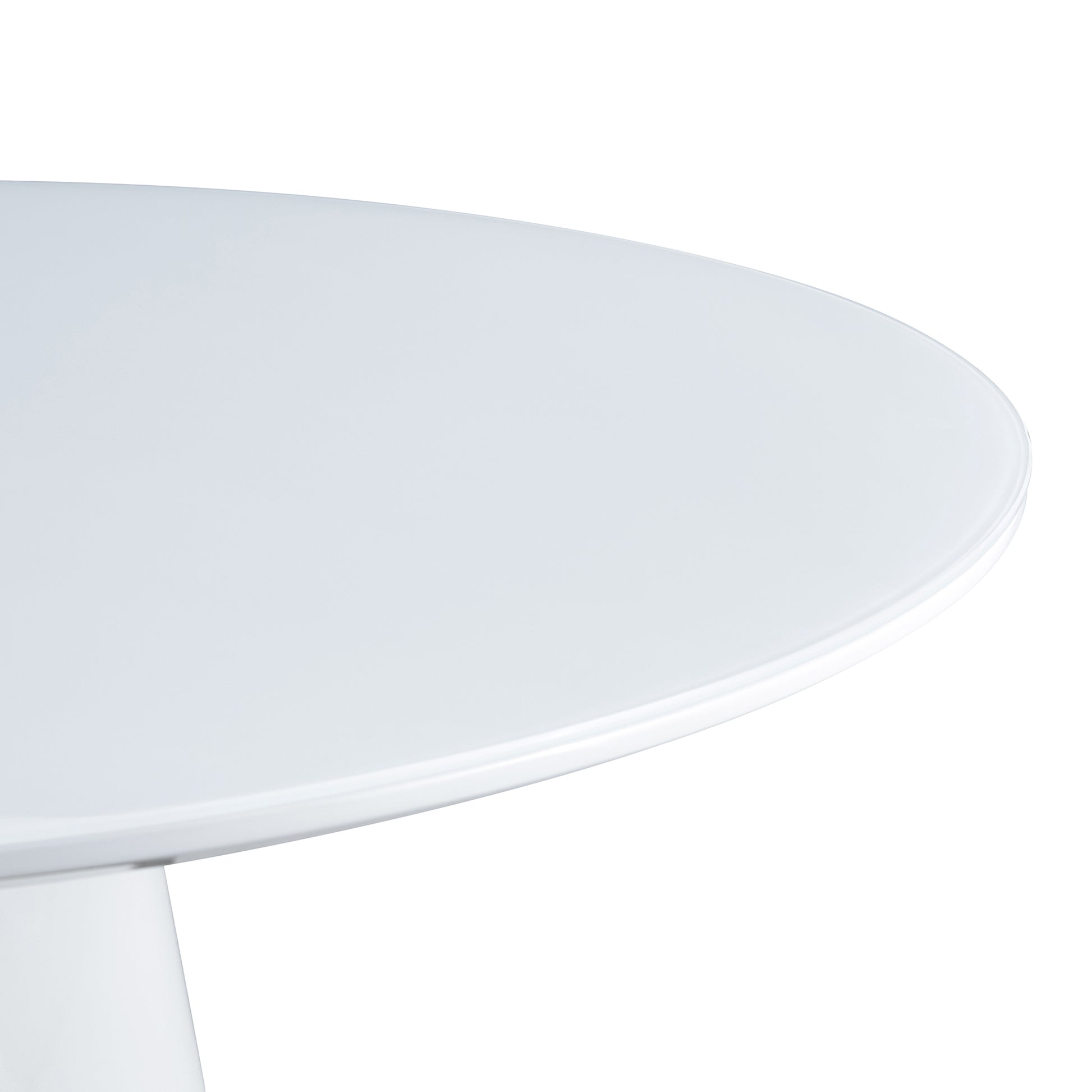 Modern Minimalist Luxury Mdf Material Circular Dining Table. Computer Desk. Game Table. Office Desk. Suitable For Restaurants, Living Rooms, Terraces, And Kitchens. 47.24''47.24''29.92 White Mdf