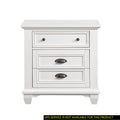 White Finish Two Drawers Nightstand 1Pc Traditional Framing Wooden Bedroom Furniture White 2 Drawers Wood