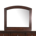 Mirror In Antique Cherry Dark Brown Wood