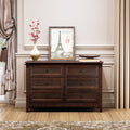 Solid Wood Spray Painted Drawer Dresser Bar,Buffet Tableware Cabinet Lockers Buffet Server Console Table Lockers, Retro Round Handle, Applicable To The Dining Room, Living Room,Kitchen Corridor,Auburn 5 Or More Drawers Auburn Brown Primary Living Space