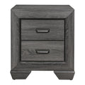 Gray Finish 1Pc Nightstand Of 2X Drawers Wooden Bedroom Furniture Contemporary Design Rustic Aesthetic Gray 2 Drawers Wood