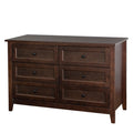 Solid Wood Spray Painted Drawer Dresser Bar,Buffet Tableware Cabinet Lockers Buffet Server Console Table Lockers, Retro Round Handle, Applicable To The Dining Room, Living Room,Kitchen Corridor,Auburn 5 Or More Drawers Auburn Brown Primary Living Space