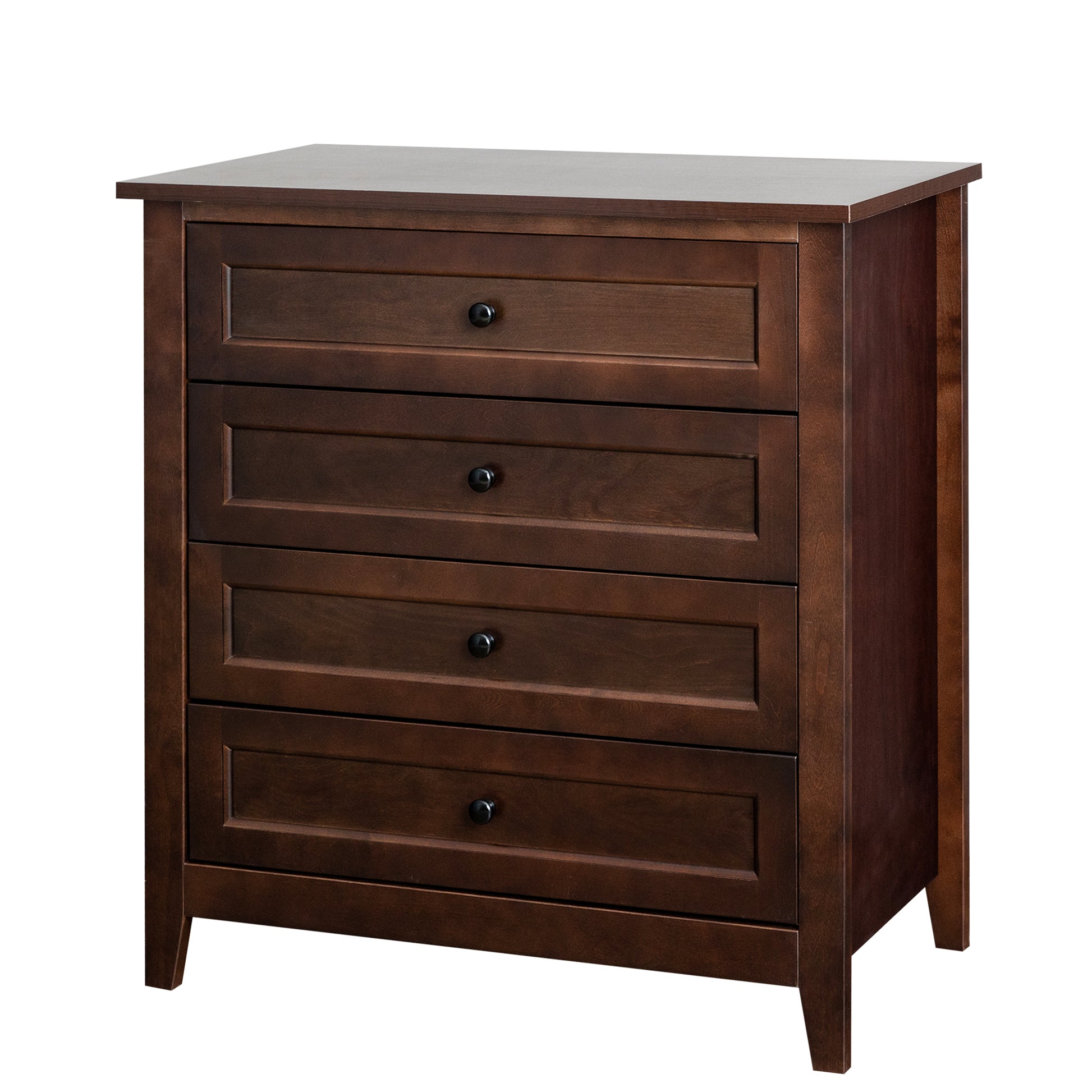 Solid Wood Spray Painted Drawer Dresser Bar,Buffet Tableware Cabinet Lockers Buffet Server Console Table Lockers, Retro Round Handle, Applicable To The Dining Room, Living Room,Kitchen Corridor,Auburn 3 4 Drawers Auburn Brown Primary Living Space Solid