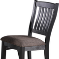 High Chair In Rustic Black Dark Gray Fabric