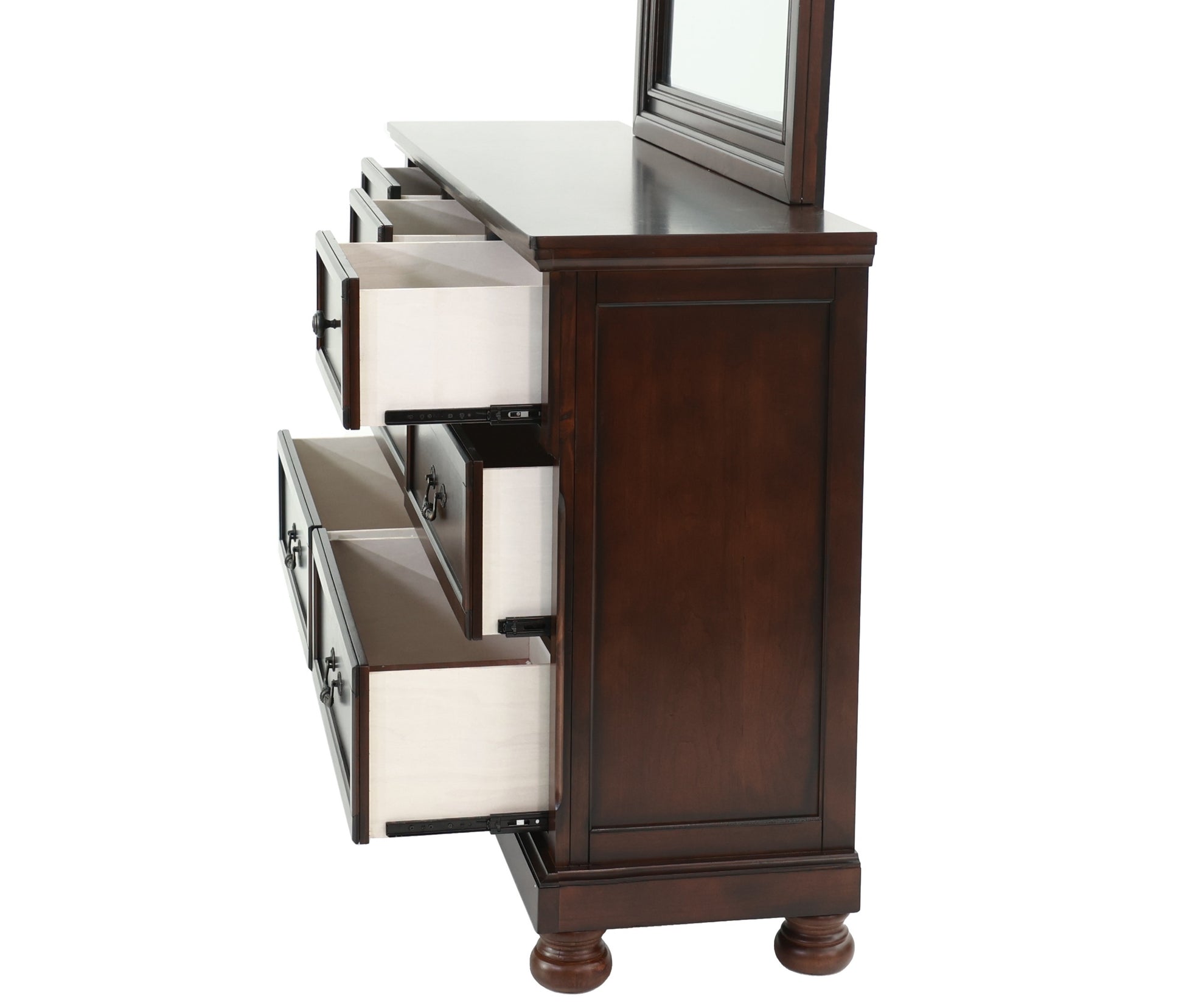 Dresser In Antique Cherry Dark Brown Wood Dresser In Antique Cherry Dark Brown Wood