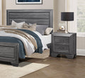 Gray Finish 1Pc Nightstand Of 2X Drawers Wooden Bedroom Furniture Contemporary Design Rustic Aesthetic Gray 2 Drawers Wood