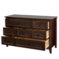 Solid Wood Spray Painted Drawer Dresser Bar,Buffet Tableware Cabinet Lockers Buffet Server Console Table Lockers, Retro Round Handle, Applicable To The Dining Room, Living Room,Kitchen Corridor,Auburn 5 Or More Drawers Antique Auburn Brown Primary Living