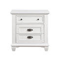 White Finish Two Drawers Nightstand 1Pc Traditional Framing Wooden Bedroom Furniture White 2 Drawers Wood