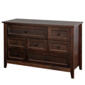 Solid Wood Spray Painted Drawer Dresser Bar,Buffet Tableware Cabinet Lockers Buffet Server Console Table Lockers, Retro Round Handle, Applicable To The Dining Room, Living Room,Kitchen Corridor,Auburn 5 Or More Drawers Antique Auburn Brown Primary Living