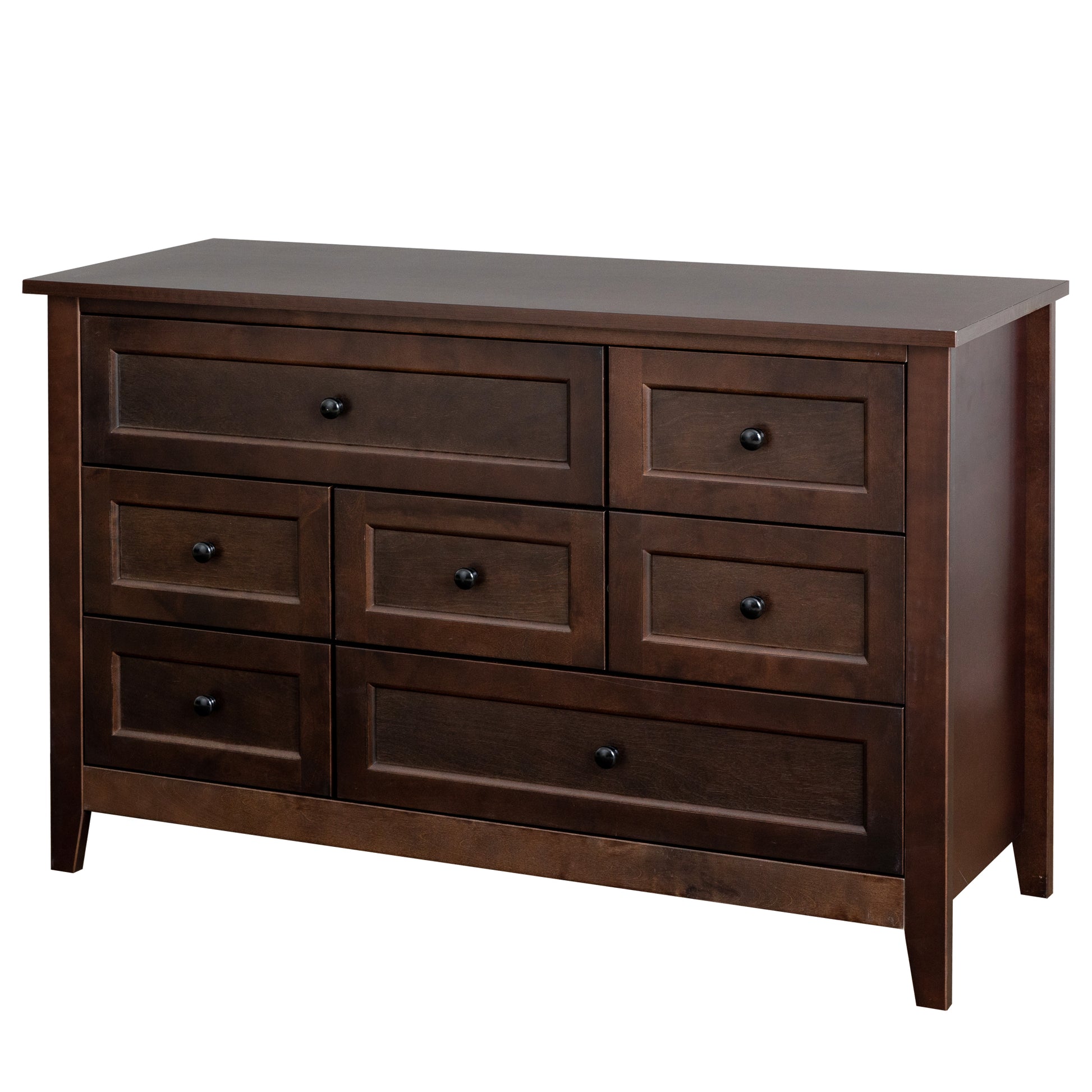 Solid Wood Spray Painted Drawer Dresser Bar,Buffet Tableware Cabinet Lockers Buffet Server Console Table Lockers, Retro Round Handle, Applicable To The Dining Room, Living Room,Kitchen Corridor,Auburn 5 Or More Drawers Antique Auburn Brown Primary Living