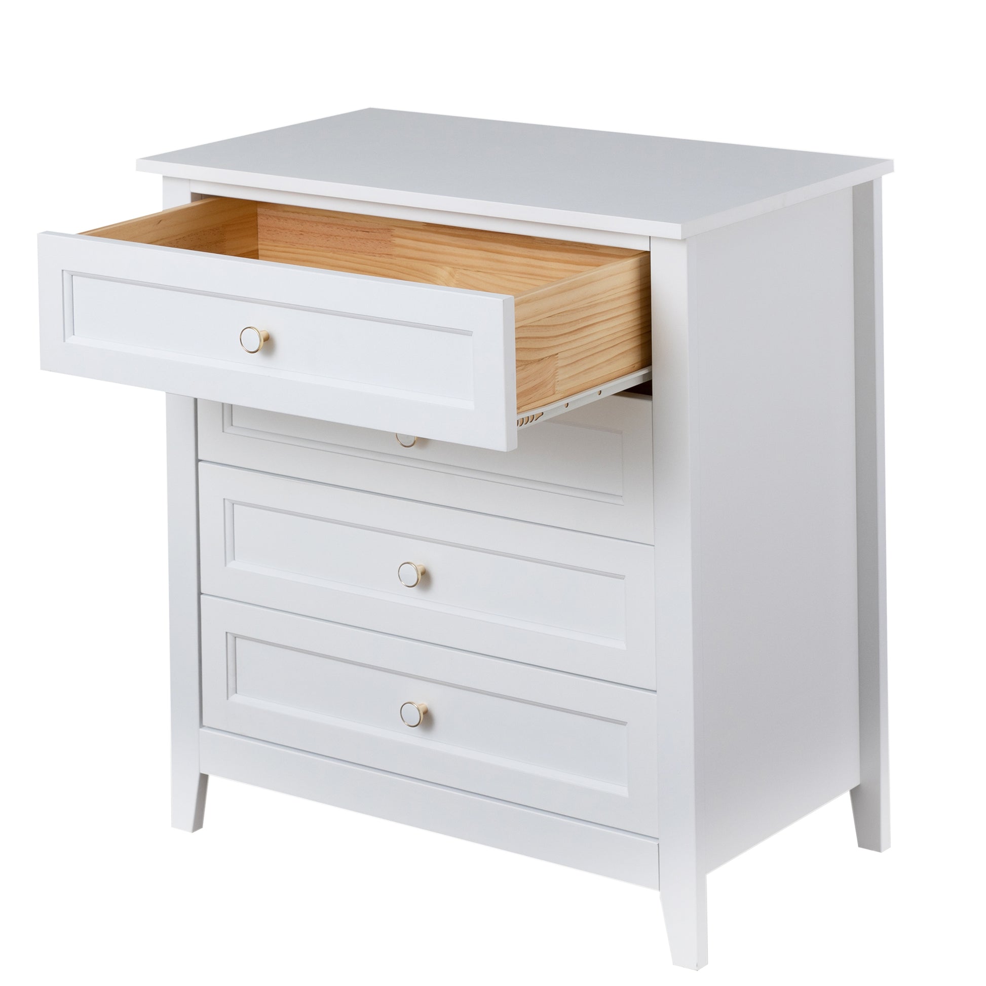 Solid Wood Spray Painted Drawer Dresser Bar,Buffet Tableware Cabinet Lockers Buffet Server Console Table Lockers, Retro Round Handle, Applicable To The Dining Room, Living Room,Kitchen Corridor,White 3 4 Drawers Distressed Finish White White Primary