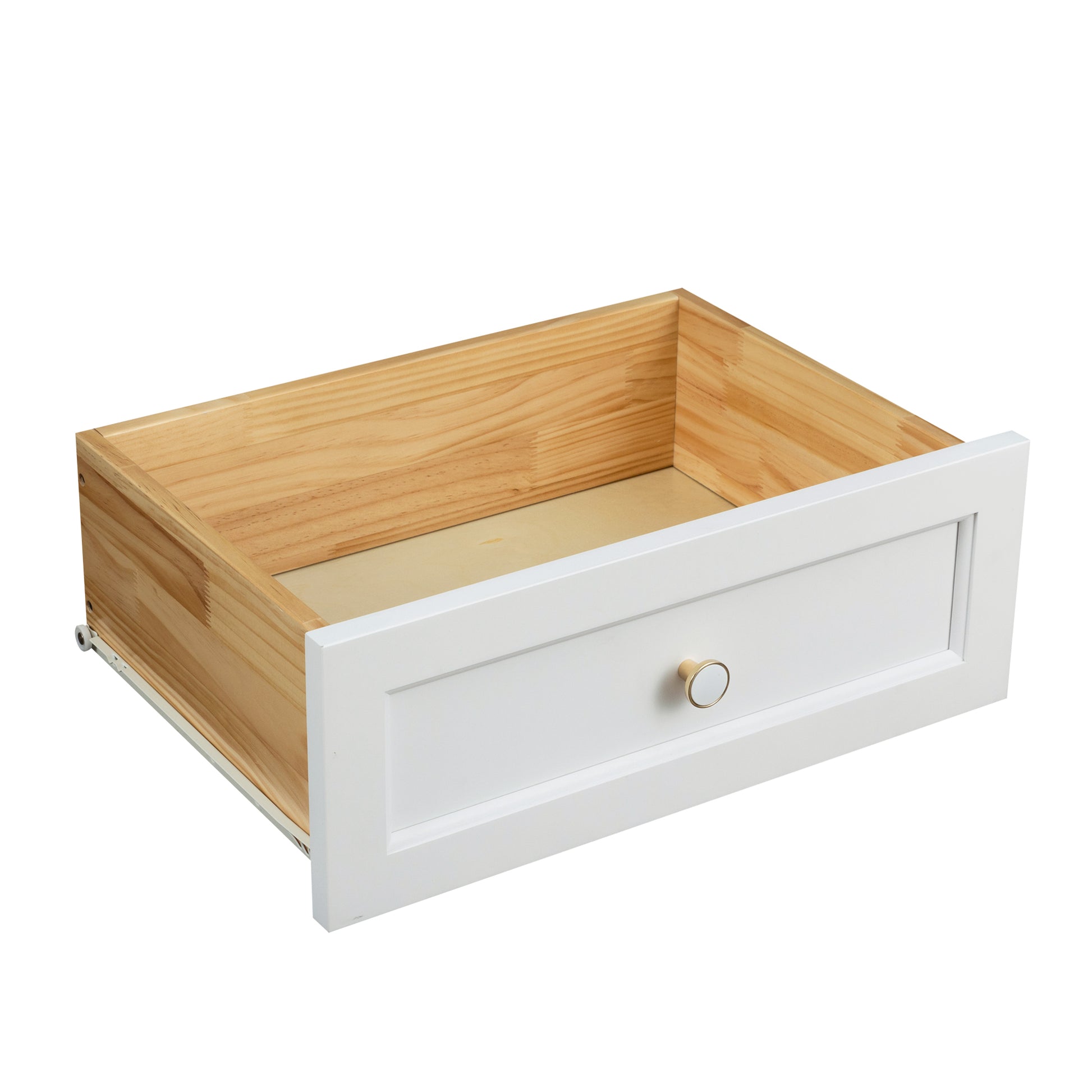 Solid Wood Spray Painted Drawer Dresser Bar,Buffet Tableware Cabinet Lockers Buffet Server Console Table Lockers, Retro Round Handle, Applicable To The Dining Room, Living Room,Kitchen Corridor,White 5 Or More Drawers White Primary Living Space Solid