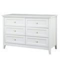 Solid Wood Spray Painted Drawer Dresser Bar,Buffet Tableware Cabinet Lockers Buffet Server Console Table Lockers, Retro Round Handle, Applicable To The Dining Room, Living Room,Kitchen Corridor,White 5 Or More Drawers White Primary Living Space Solid