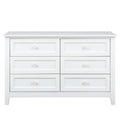 Solid Wood Spray Painted Drawer Dresser Bar,Buffet Tableware Cabinet Lockers Buffet Server Console Table Lockers, Retro Round Handle, Applicable To The Dining Room, Living Room,Kitchen Corridor,White 5 Or More Drawers White Primary Living Space Solid