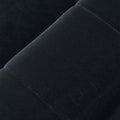 Modern Velvet Sofa 85.04 Inch For Living Room Black Color Black Velvet Wood Tufted Back Modern Square Arms Foam Velvet 2 Seat