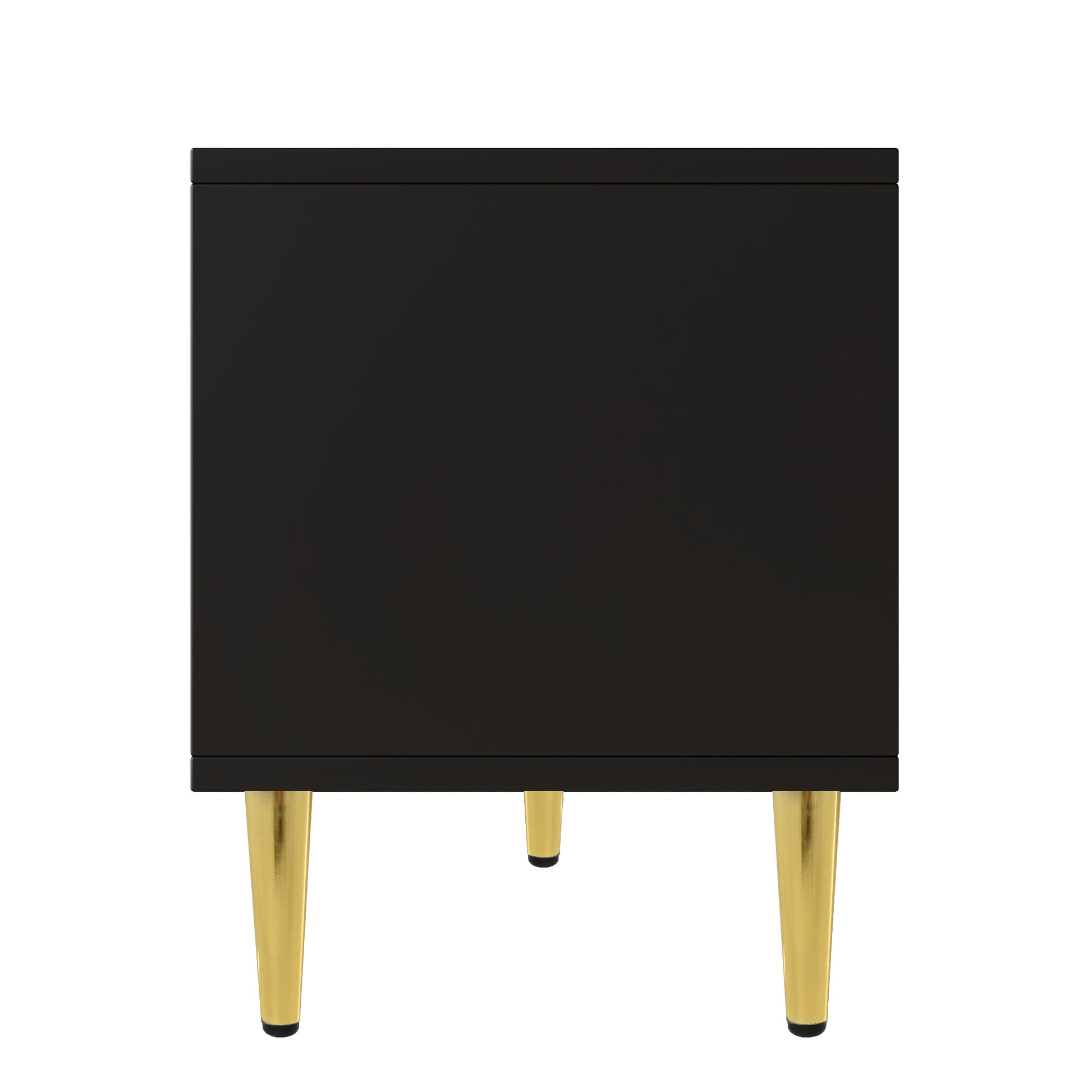 Modern Tv Stand With 5 Champagne Legs Durable, Stylish And Spacious, Tvs Up To 75'' Black 70 79 Inches Mdf