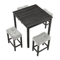 Dining Table, Bar Table And Chairs Set, 5 Piece Dining Table Set, Industrial Breakfast Table Set, For Living Room, Dining Room, Game Room, Old Sku W1781110584 Black Gray Solid Wood Mdf