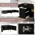 Modern Tv Stand With 5 Champagne Legs Durable, Stylish, Spacious, Versatile Storage Tvs Up To 77