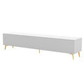 Modern Tv Stand With 5 Champagne Legs Durable, Stylish, Spacious, Versatile Storage Tvs Up To 77