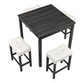 Dining Table, Bar Table And Chairs Set, 5 Piece Dining Table Set, Industrial Breakfast Table Set, For Living Room, Dining Room, Game Room,Old Sku W1781110634 White Black Solid Wood Mdf