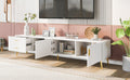 Modern Tv Stand With 5 Champagne Legs Durable, Stylish, Spacious, Versatile Storage Tvs Up To 77