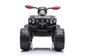 24V Double Drive Children Utv With 200W*2 12V7Ah*2 Usb Mp3 Bluetooth Four Wheel Absorber Music And Light Two Doors Can Open Power Display 2.4G R C Light Control Switch Matte Black Abs