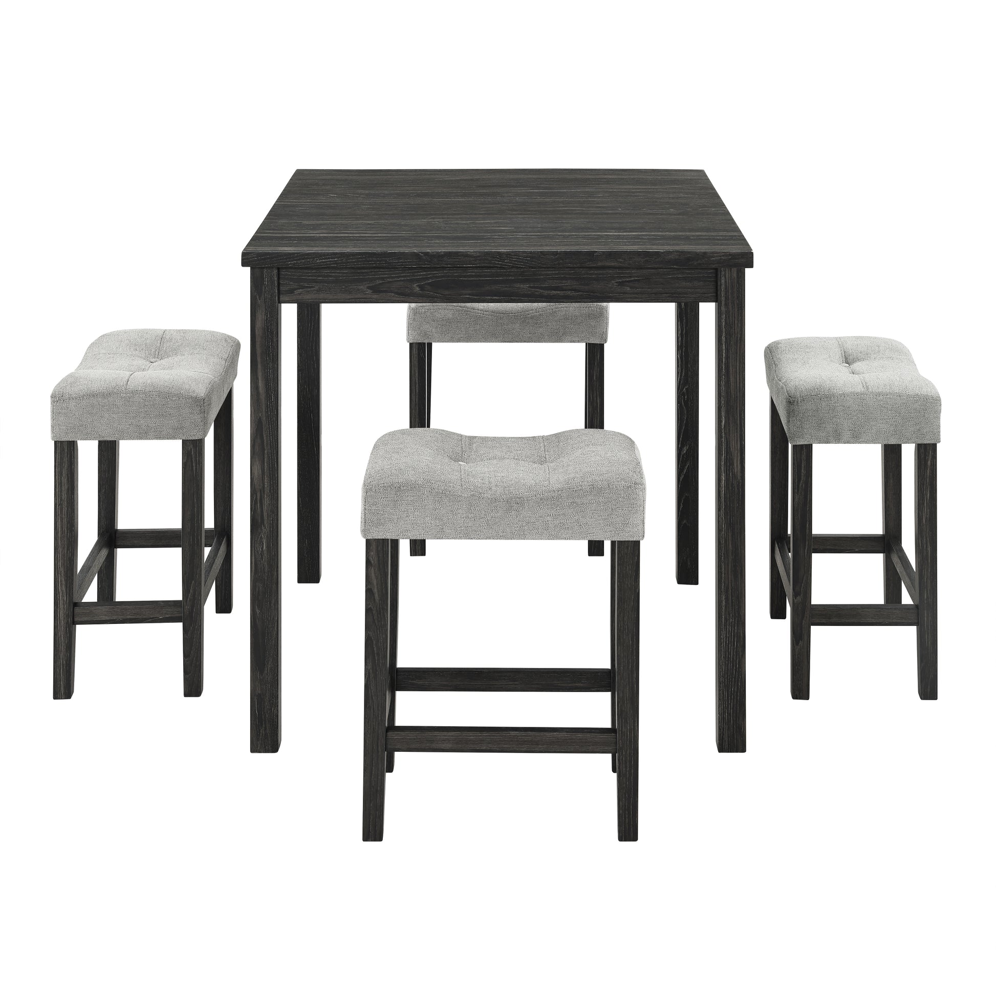 Dining Table, Bar Table And Chairs Set, 5 Piece Dining Table Set, Industrial Breakfast Table Set, For Living Room, Dining Room, Game Room, Old Sku W1781110584 Black Gray Solid Wood Mdf