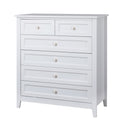 Solid Wood Spray Painted Drawer Dresser Bar,Buffet Tableware Cabinet Lockers Buffet Server Console Table Lockers, Retro Round Handle, Applicable To The Dining Room, Living Room,Kitchen Corridor,White 5 Or More Drawers White White Primary Living Space