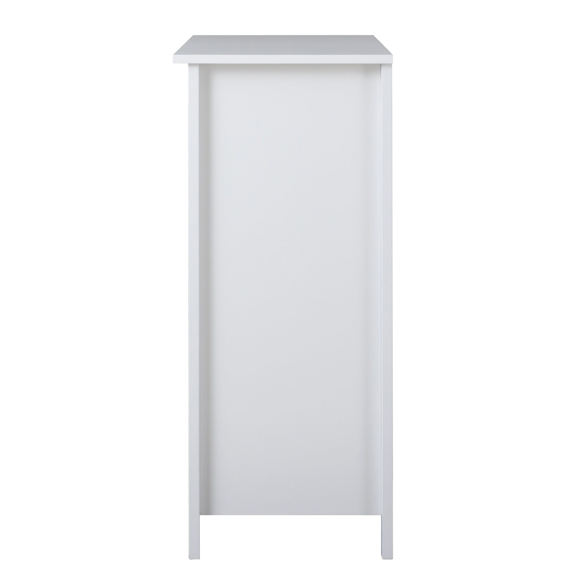 Solid Wood Spray Painted Drawer Dresser Bar,Buffet Tableware Cabinet Lockers Buffet Server Console Table Lockers, Retro Round Handle, Applicable To The Dining Room, Living Room,Kitchen Corridor,White 5 Or More Drawers White White Primary Living Space