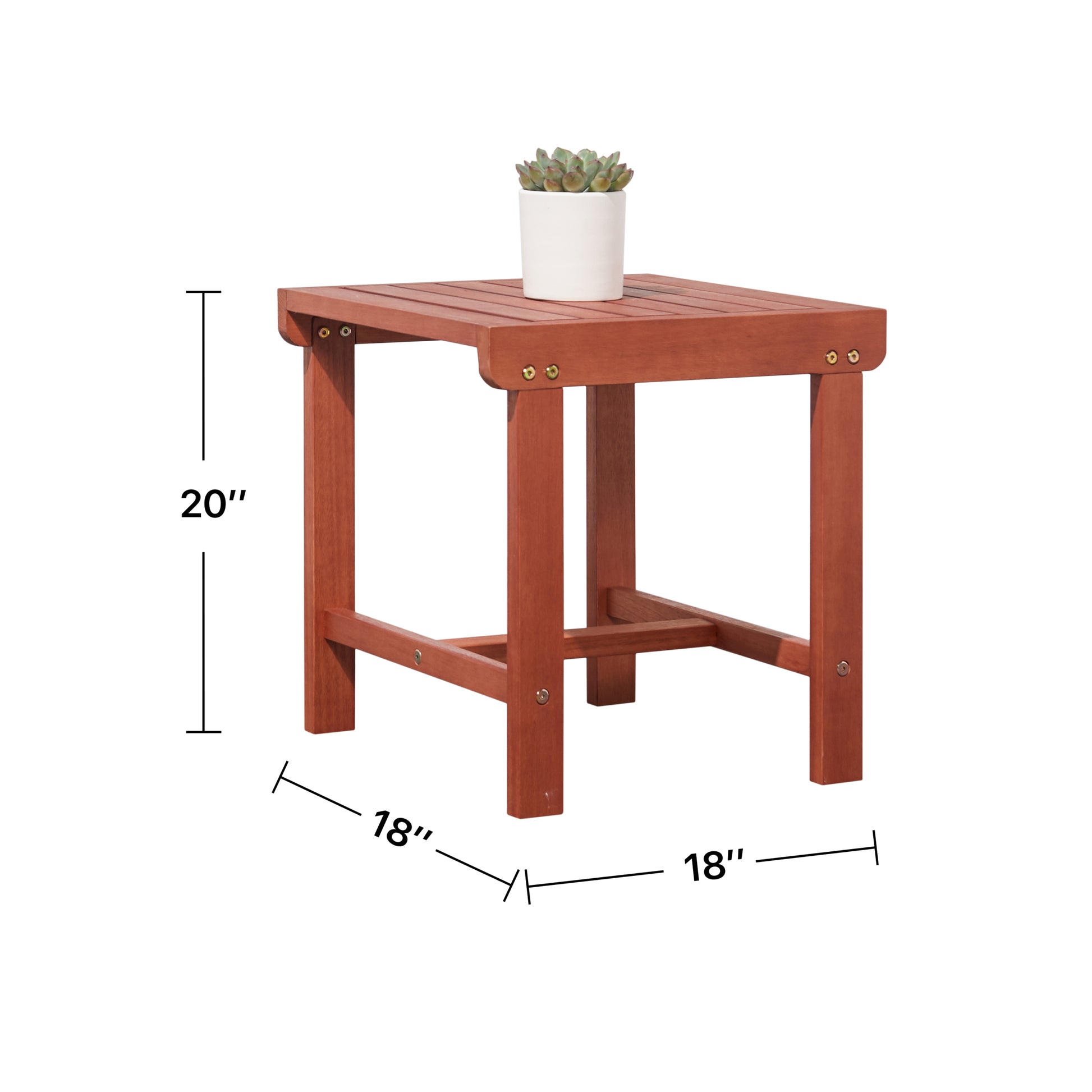 Caladesi Poolside Wood Side Table