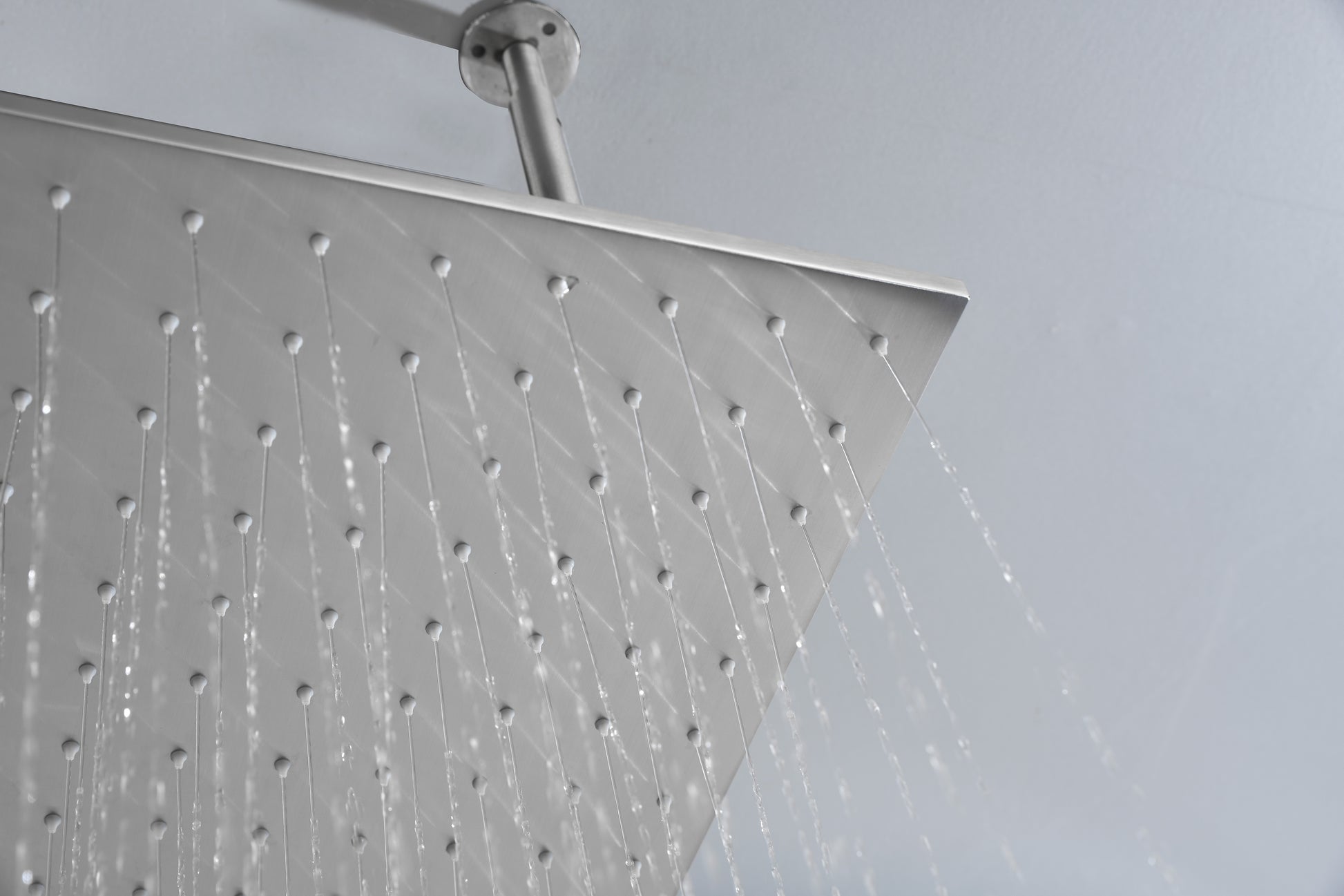 20"X20" Shower Head Stainless Steel Bathroom Showerhead Ceiling Mount Without Led Brushed Nickel Stainless Steel