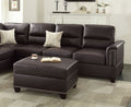 3 Pc Sectional In Espresso Espresso Leather