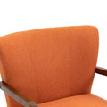 Coolmore Wood Frame Armchair, Modern Accent Chair Lounge Chair For Living Room Orange Linen