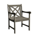 Heraldo Grey Washed Farmhouse Wood Patio Armchair Gray Wash Wood Acacia Wood