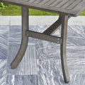 Kyrstin Grey washed Farmhouse Wood Patio Dining