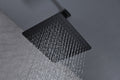 High Pressure Rain Shower Head, Ultra Thin Showerhead 304 Stainless Steel Waterfall Shower With Self Clean Nozzles, Full Body Covering Matte Black Stainless Steel