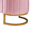 2 Pieces Bedroom Sets,Queen Size Upholstered Led Platform Bed With Storage Ottoman Velvet,Pink Pink Velvet