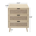 3 Drawer Cabinet, Suitable For Bedroom, Living Room, Study Natural Particle Board