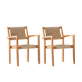 Mauricio Honey Wood Dining Chair Set Of 2 Light Brown Wood Acacia Wood