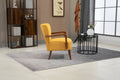 Coolmore Wood Frame Armchair, Modern Accent Chair Lounge Chair For Living Room Mustard Yellow Linen