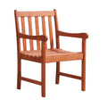 Aina Tropical Reddish Brown Wood Patio Armchair Natural Wood Wood Eucalyptus