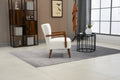 Coolmore Wood Frame Armchair, Modern Accent Chair Lounge Chair For Living Room Beige Linen