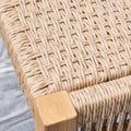 Mauricio Golden Oak Acacia Wood Mixed Strapped Rattan Garden Bench Light Brown Wood Acacia Wood