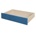 Twin Size Corduroy Daybed With Two Drawers And Wood Slat, Blue Blue Corduroy